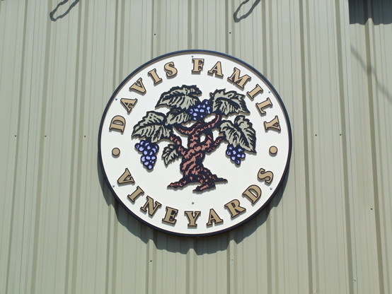 Davis Family Winery 2D carved urathane hand painted with 

acrylic