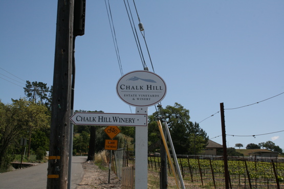 Chalk Hill Winery street signs made of aluminum