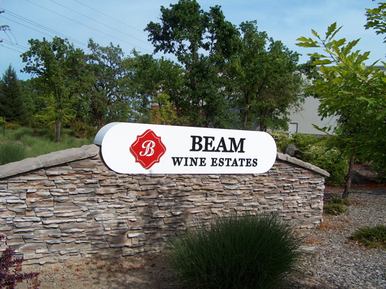 Beam main alum sign with 1/2