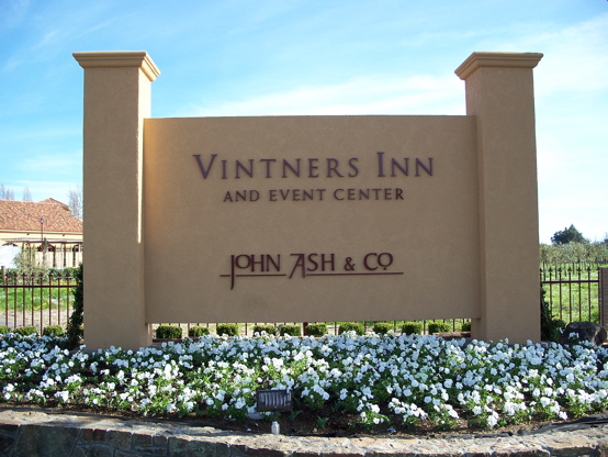 1/2" aluminum powder-coated letters mounted to stucco structure