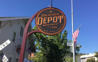 Calistoga Depot Pole Sign