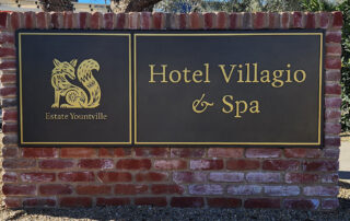 Bronze plaque sign created by Healdsburg signs for Estate Yountville.